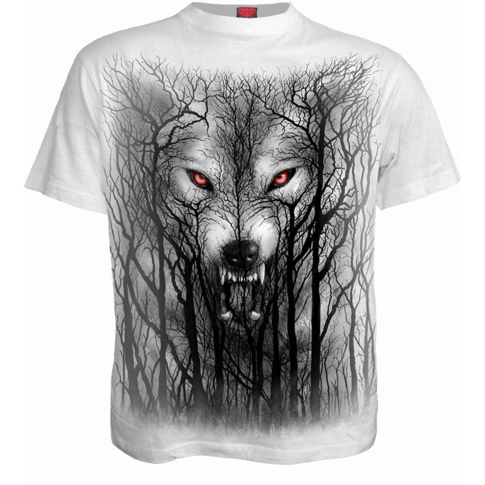 Spiral - FOREST WOLF Heren T-shirt - Wit